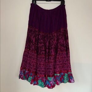 Vintage Anna Konya Boho Tiered Whimsical Skirt